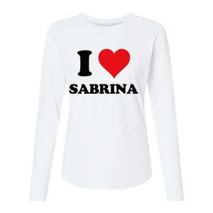 I Heart Sabrina First Name I Love Personalized Stuff Womens Cotton Relaxed Long Sleeve T-Shirt