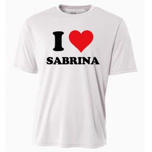 I Heart Sabrina First Name I Love Personalized Stuff Cooling Performance Crew T-Shirt