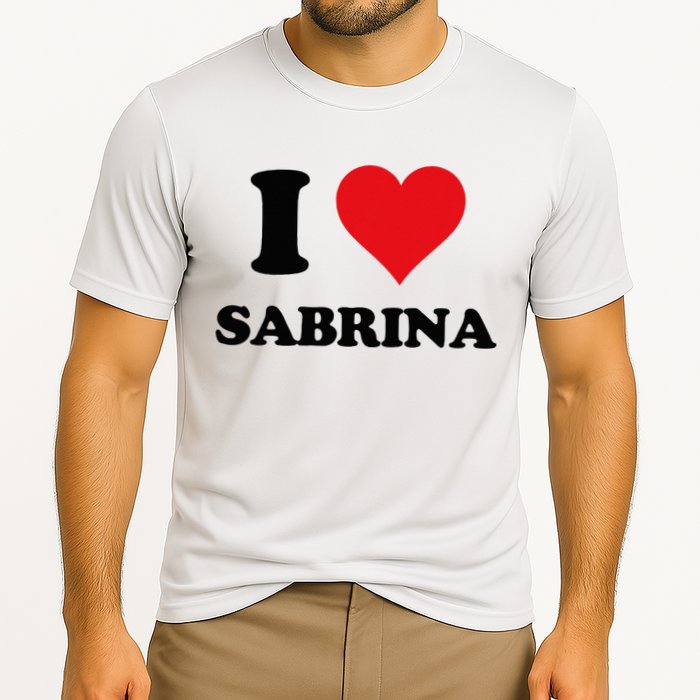 I Heart Sabrina First Name I Love Personalized Stuff Performance Shirt