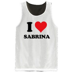 I Heart Sabrina First Name I Love Personalized Stuff Mesh Reversible Basketball Jersey Tank