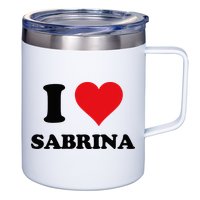 I Heart Sabrina First Name I Love Personalized Stuff 12oz Stainless Steel Coffee Mug