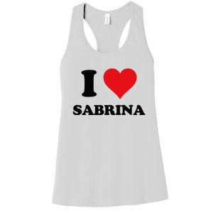 I Heart Sabrina First Name I Love Personalized Stuff Women's Racerback Tank