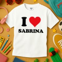 I Heart Sabrina First Name I Love Personalized Stuff Kids T-Shirt