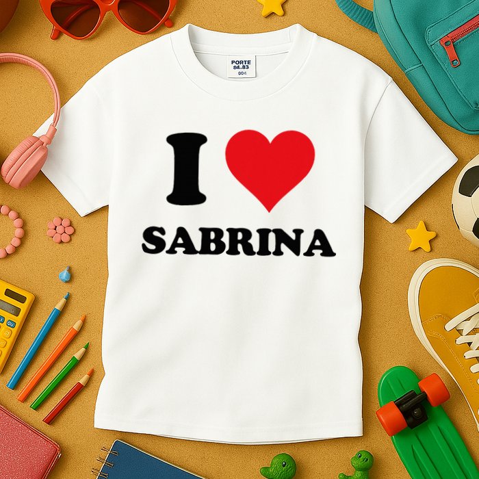 I Heart Sabrina First Name I Love Personalized Stuff Kids T-Shirt