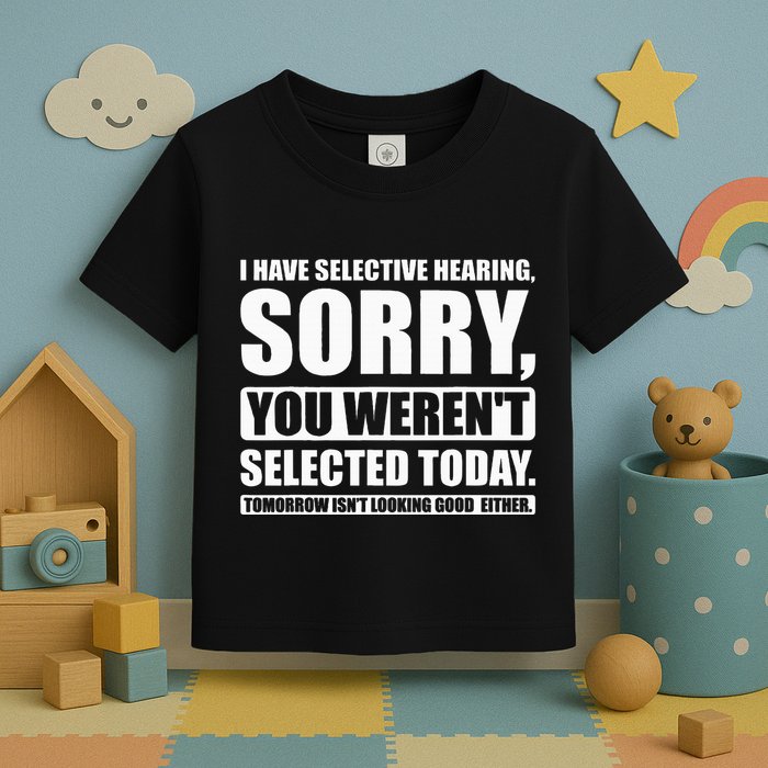 I Have Selective Hearing You WerenT Selected Today Toddler T-Shirt