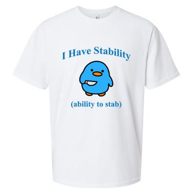 I Have Stability Ability To Stab Sueded Cloud Jersey T-Shirt