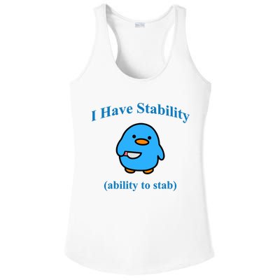 I Have Stability Ability To Stab Ladies PosiCharge Competitor Racerback Tank