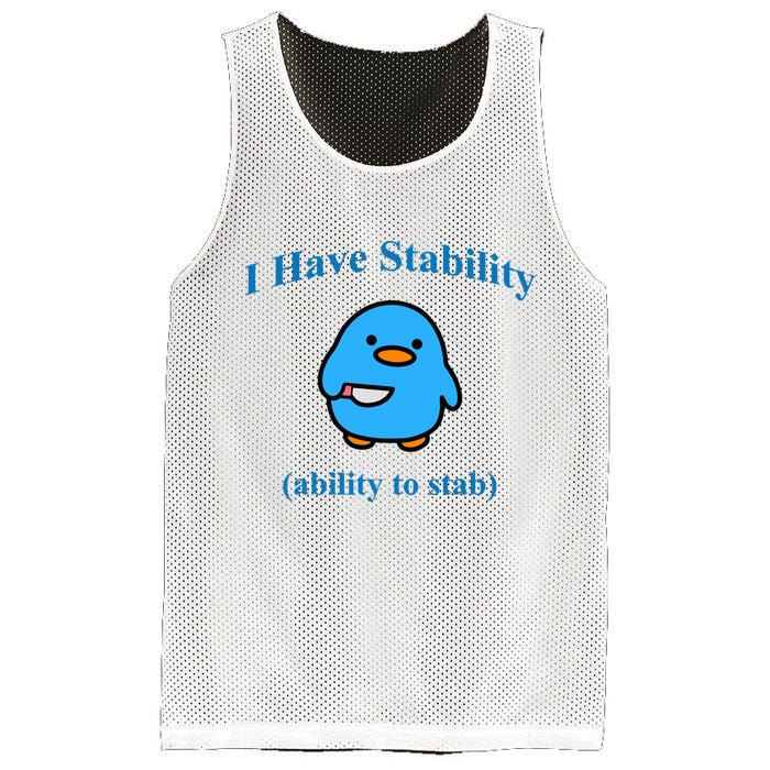 I Have Stability Ability To Stab Mesh Reversible Basketball Jersey Tank
