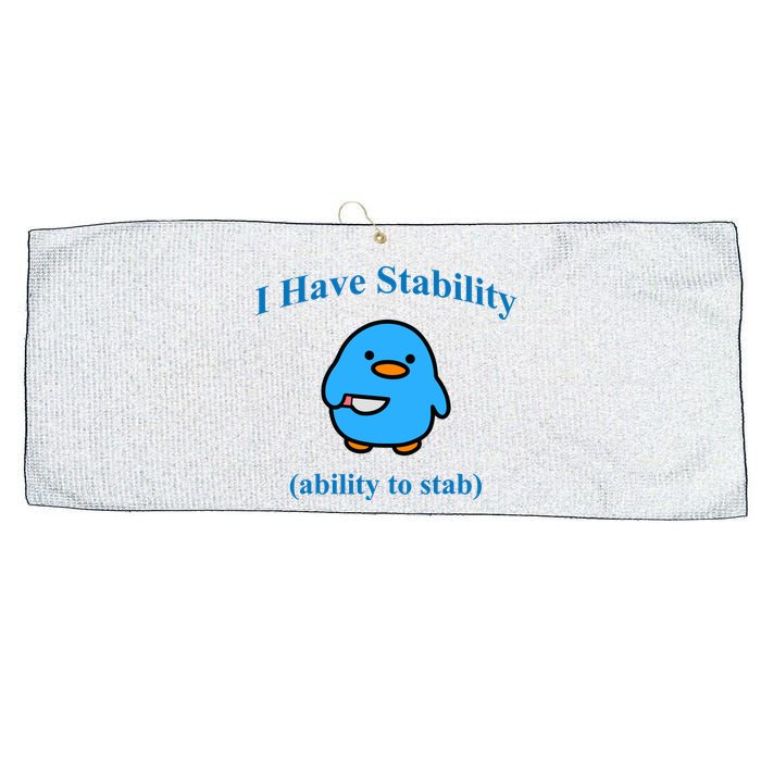 I Have Stability Ability To Stab Large Microfiber Waffle Golf Towel