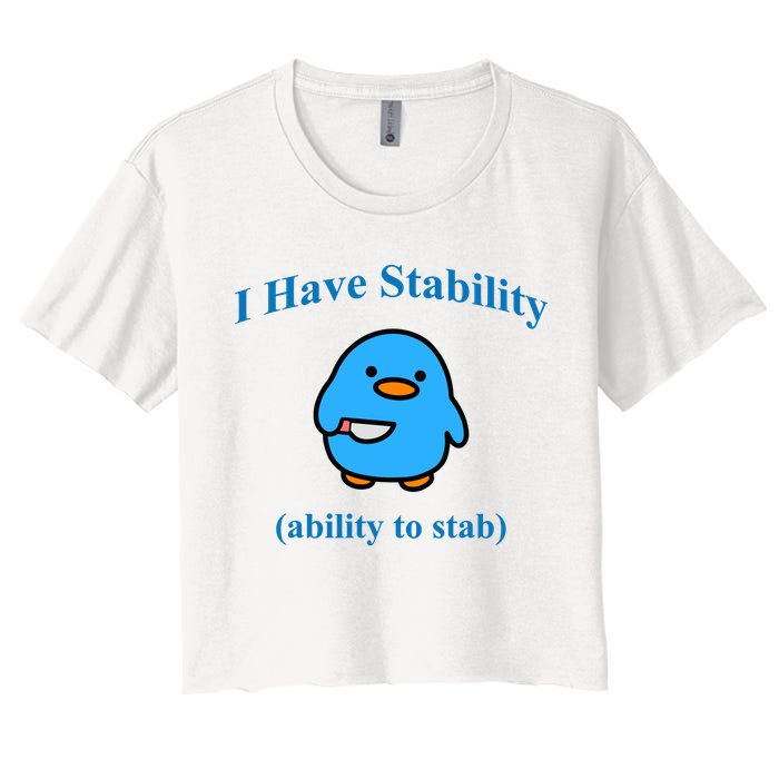 I Have Stability Ability To Stab Crop Top