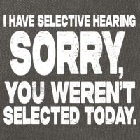 I Have Selective Hearing You Werent Selected Cotton Canvas Backpack
