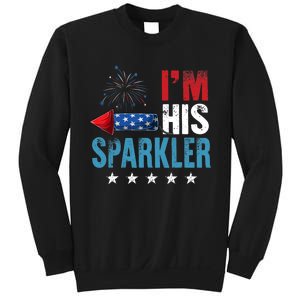 I'm His Sparkler His And Her 4th Of July Matching Couples Sweatshirt