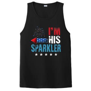 I'm His Sparkler His And Her 4th Of July Matching Couples PosiCharge Competitor Tank