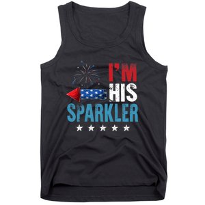 I'm His Sparkler His And Her 4th Of July Matching Couples Tank Top