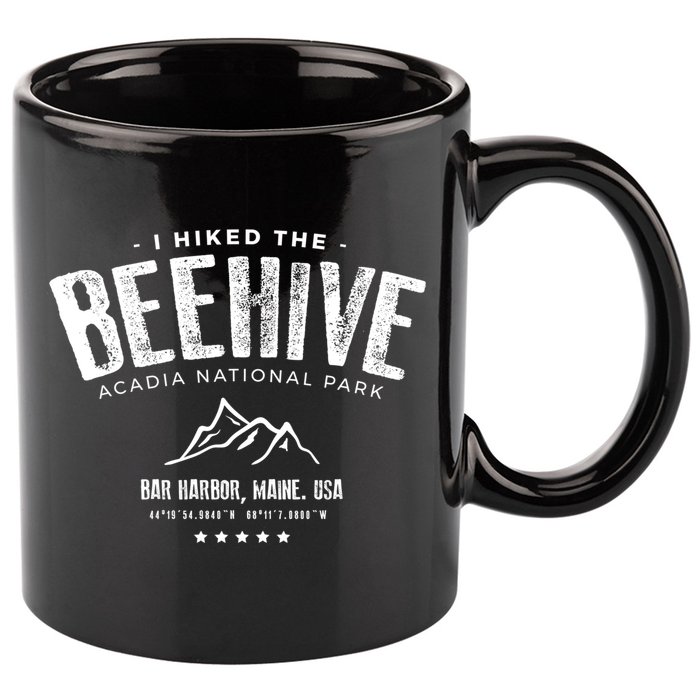 I Hiked The Beehive Trail Acadia National Park Gift 11oz C Handle Ceramic Mug