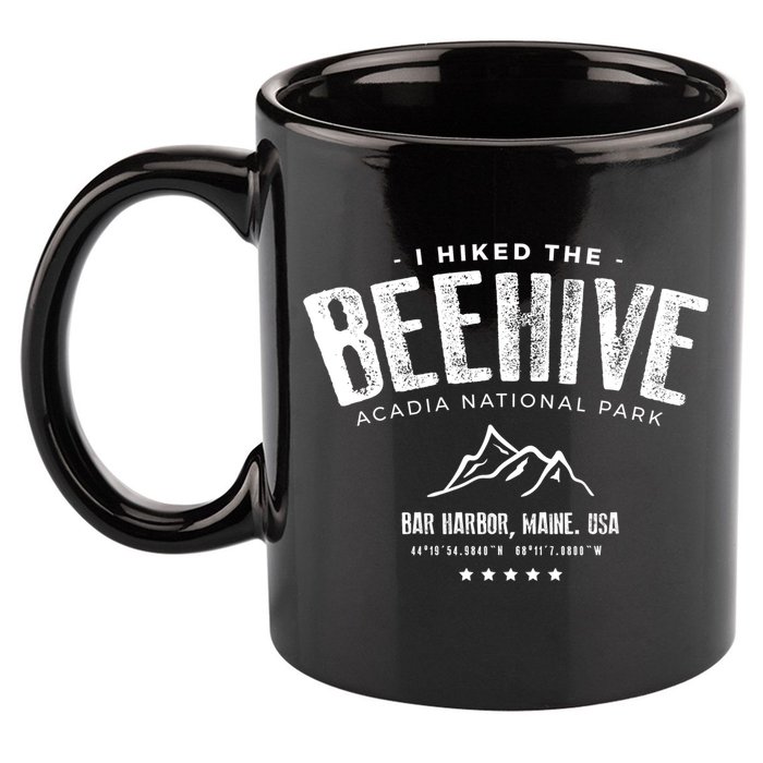 I Hiked The Beehive Trail Acadia National Park Gift 11oz C Handle Ceramic Mug