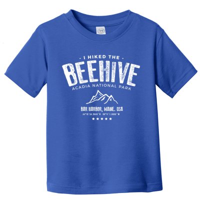 I Hiked The Beehive Trail Acadia National Park Gift Toddler T-Shirt