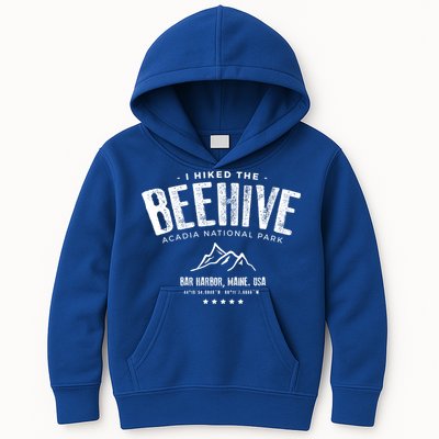 I Hiked The Beehive Trail Acadia National Park Gift Kids Hoodie