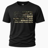 I Have Two Titles Dad And Bonus Dad Military Camo Flag Cooling Performance Crew T-Shirt