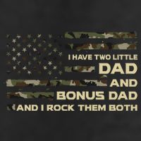 I Have Two Titles Dad And Bonus Dad Military Camo Flag Beanie