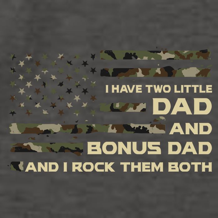 I Have Two Titles Dad And Bonus Dad Military Camo Flag Vector Backpack
