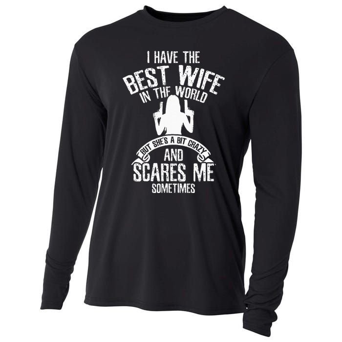 I Have The Best Wife Humor Cooling Performance Long Sleeve Crew