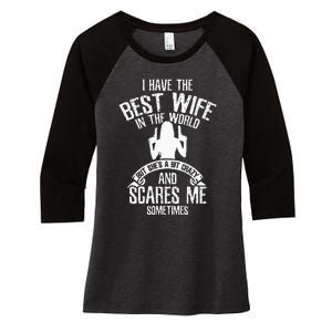 I Have The Best Wife Humor Women's Tri-Blend 3/4-Sleeve Raglan Shirt