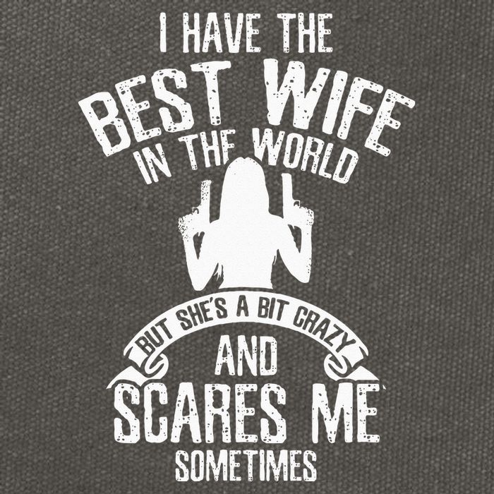 I Have The Best Wife Humor Cotton Canvas Backpack