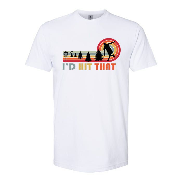 ID Hit That Funny Disc Golf Vintage Frisbee Dad Golfer Softstyle CVC T-Shirt