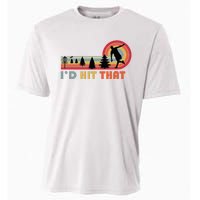 ID Hit That Funny Disc Golf Vintage Frisbee Dad Golfer Cooling Performance Crew T-Shirt