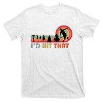 ID Hit That Funny Disc Golf Vintage Frisbee Dad Golfer T-Shirt