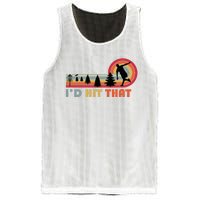 ID Hit That Funny Disc Golf Vintage Frisbee Dad Golfer Mesh Reversible Basketball Jersey Tank