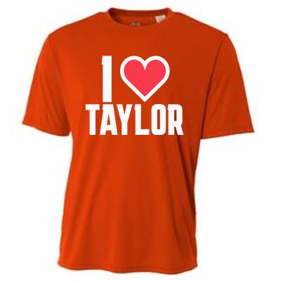 I Heart Taylor Love Design Cooling Performance Crew T-Shirt