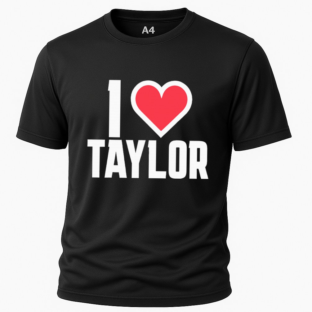 I Heart Taylor Love Design Cooling Performance Crew T-Shirt