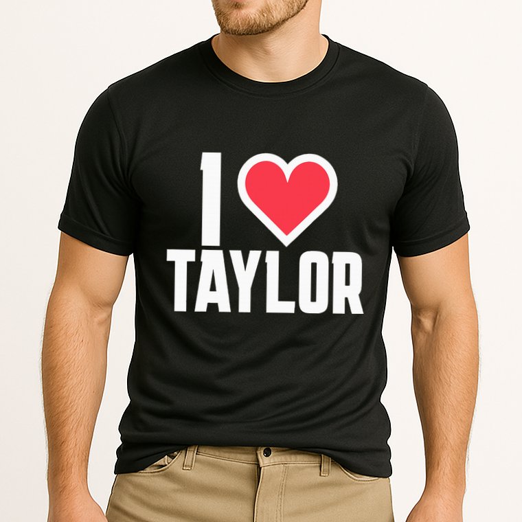 I Heart Taylor Love Design Cooling Performance Crew T-Shirt