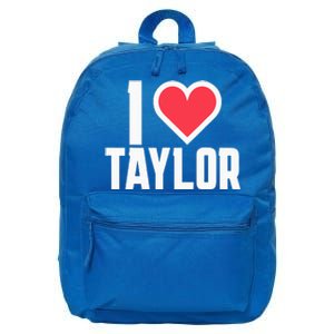 I Heart Taylor Love Design 16 in Basic Backpack