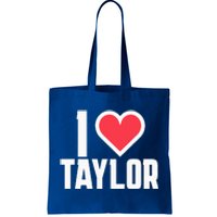 I Heart Taylor Love Design Tote Bag