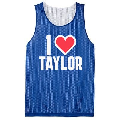 I Heart Taylor Love Design Mesh Reversible Basketball Jersey Tank