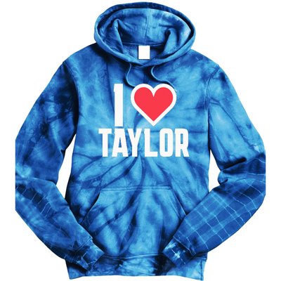 I Heart Taylor Love Design Tie Dye Hoodie