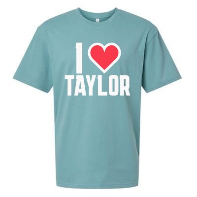 I Heart Taylor Love Design Sueded Cloud Jersey T-Shirt