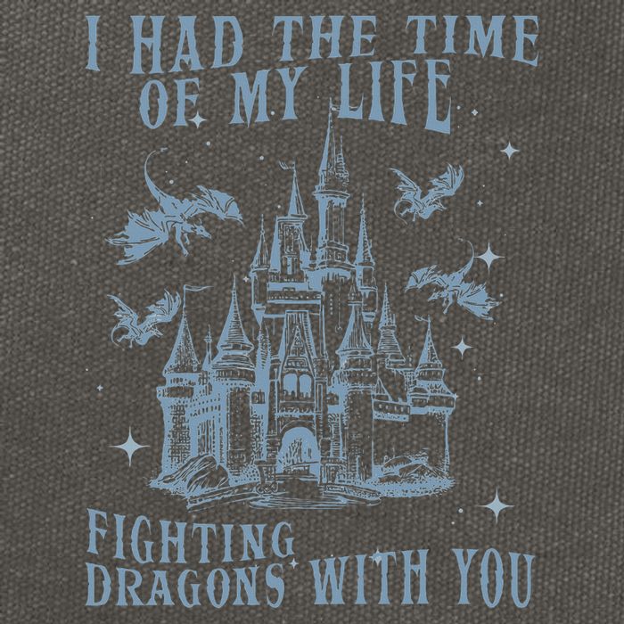 I Had The Time Of My Life Fighting Dragons With You Mythical Cotton Canvas Backpack