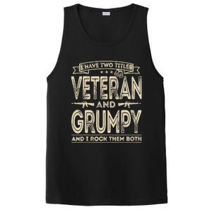 I have two titles Veteran and Grumpy Funny Proud US Army PosiCharge Competitor Tank