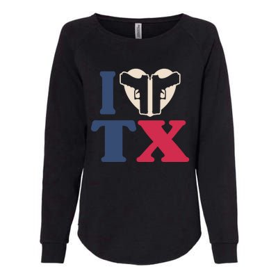 I Heart Texas Tx Love Pro Usa 2nd Adt Pro Gun Gift Womens California Wash Sweatshirt