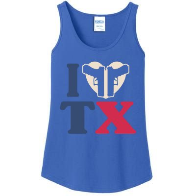 I Heart Texas Tx Love Pro Usa 2nd Adt Pro Gun Gift Ladies Essential Tank