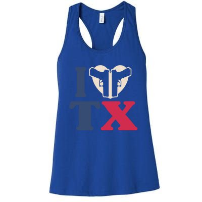 I Heart Texas Tx Love Pro Usa 2nd Adt Pro Gun Gift Women's Racerback Tank