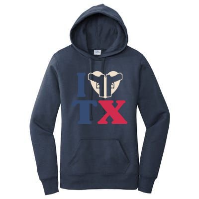 I Heart Texas Tx Love Pro Usa 2nd Adt Pro Gun Gift Women's Pullover Hoodie