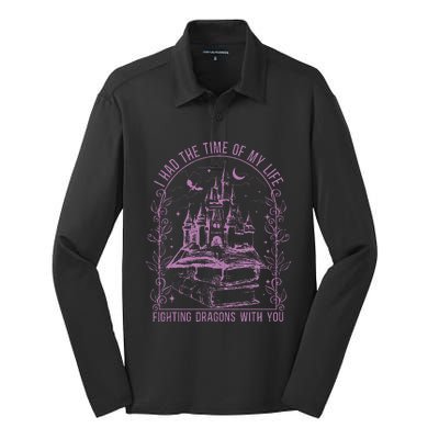 I Had The Time Of My Life Fighting Dragons With You Retro Silk Touch Performance Long Sleeve Polo