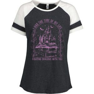 I Had The Time Of My Life Fighting Dragons With You Retro Enza Ladies Jersey Colorblock Tee