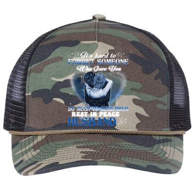 It's Hard To Forget Someone Who Gave Husband So Much Memory Gift Retro Rope Trucker Hat Cap