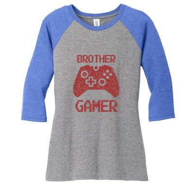 I Have Two Titles Brother And Gamer Sarcastic Gaming Gift Women's Tri-Blend 3/4-Sleeve Raglan Shirt